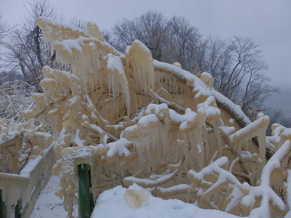 Frozen water on Valaste waterfall in Estonia — Stock Photo, Image