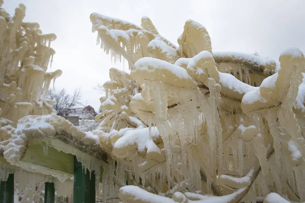 Frozen water on Valaste waterfall in Estonia — Stock Photo, Image