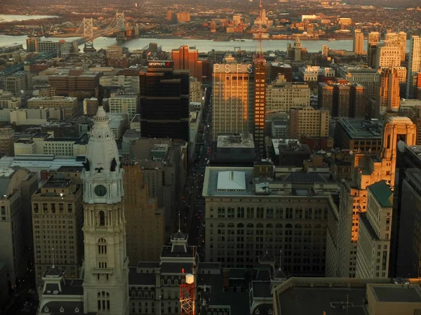 Solnedgång i Philadelphia — Stockfoto