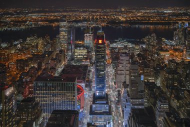 Gökdelenlerin Manhattan, New York nightscape