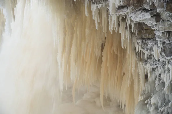 Frozen Waterfall Scape January — Stock Photo, Image