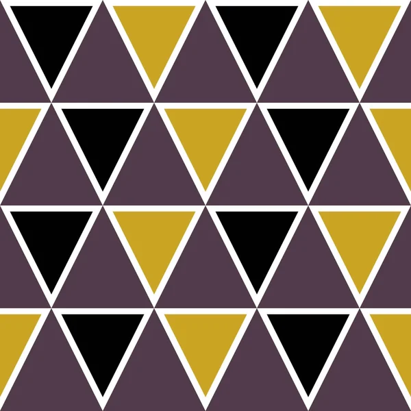 Triangle Pattern Design, fond rétro tendance sans couture, années 1960, 1970, style de mode des années 1990 — Image vectorielle