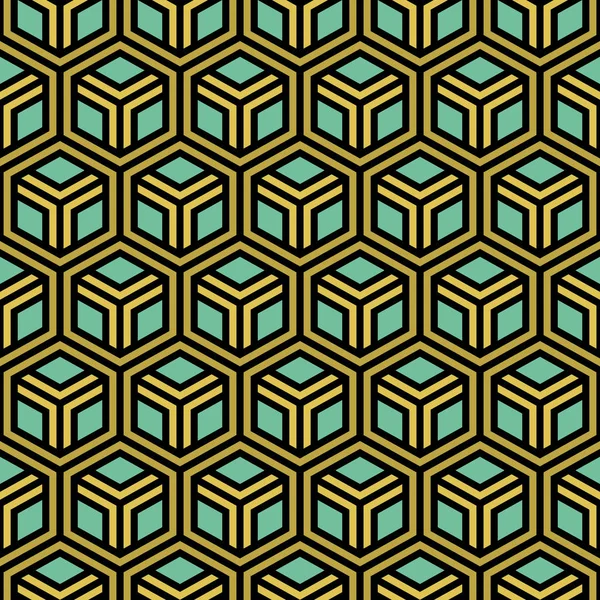 Vector Retro geometriska mönster, sömlös bakgrund med Rhombus. Abstrakta Orange kub bakgrund. Kreativa former, samtida textur för Design. — Stock vektor