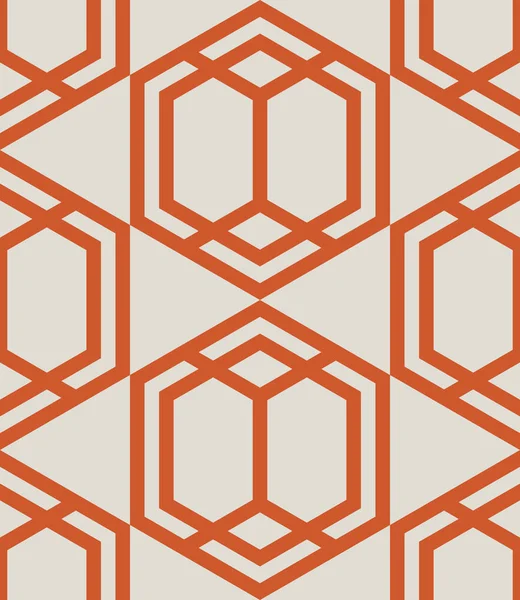 Modèle géométrique vectoriel rétro, fond sans couture avec losange. Résumé Fond de motif cube orange. Formes créatives, Texture contemporaine pour le design . — Image vectorielle