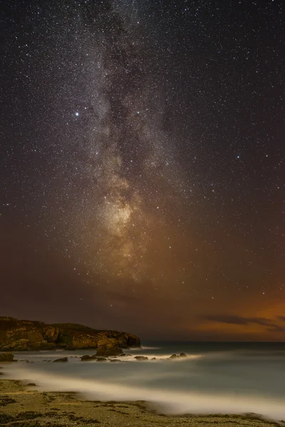 Natthimlen över norra Wales. — Stockfoto