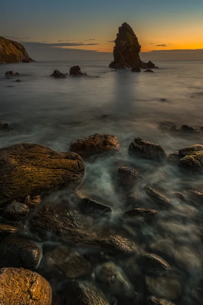 Porth Saint Beach al tramonto . — Foto Stock