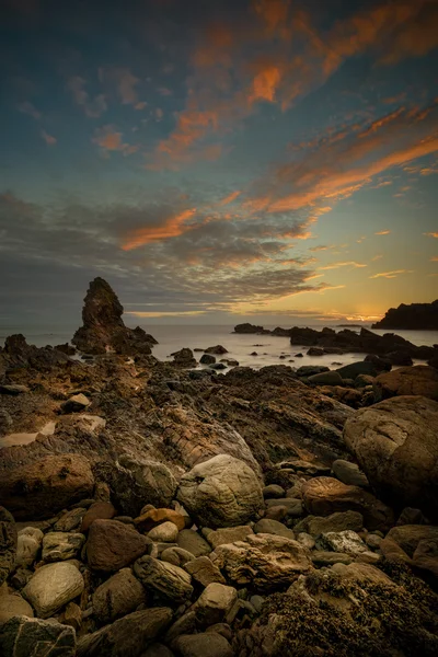 Porth Saint Beach al tramonto . — Foto Stock