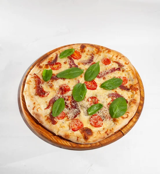 Pizza Com Legumes Verdes — Fotografia de Stock