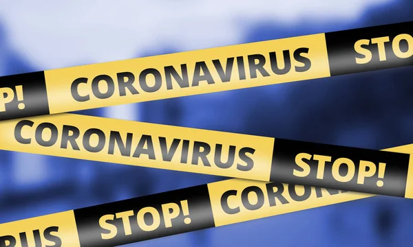 Gefahrenzone Für Coronavirus — Stockfoto