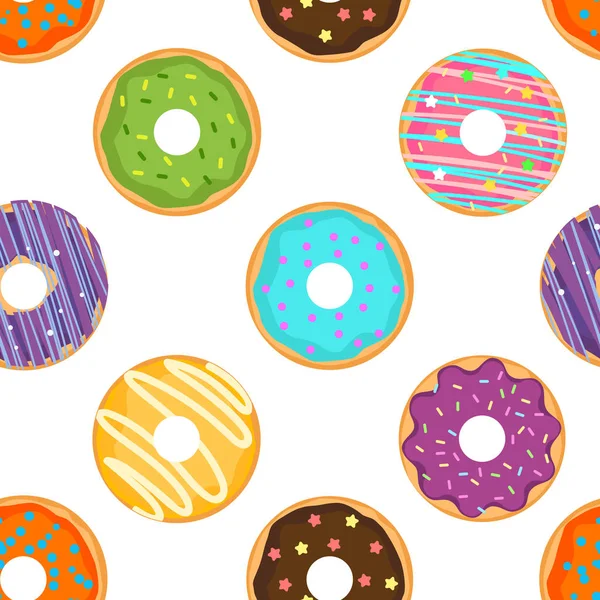 Mignon _ donut _ motif — Image vectorielle