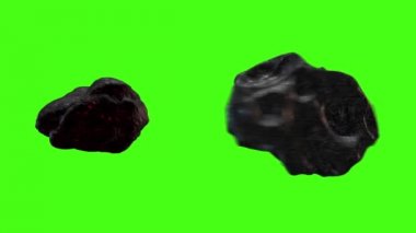 asteroit gezegen yeşil ekran alanı