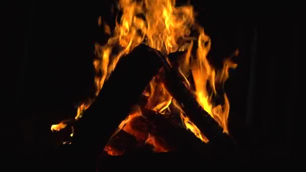 Fire Flame Burn Hot Fireplace — Stock Video