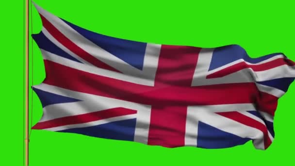 Bandera Modelo Pantalla Verde — Vídeos de Stock