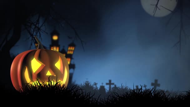 Halloween Jack Lanterna Abóbora — Vídeo de Stock