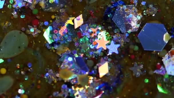 Glitter Água Close Resumo — Vídeo de Stock