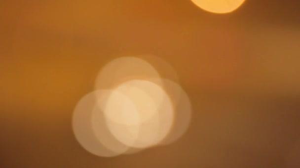 Lights Bokeh Yellow Orange Blur — Stock Video