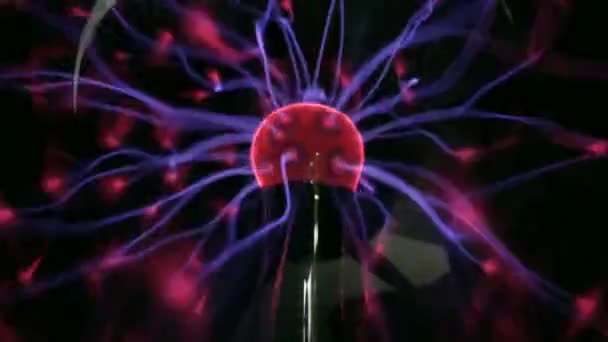 Plasma Ball Kalejdoskop Sztuki Czerwony — Wideo stockowe