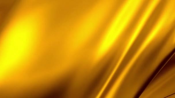 Ondas Oro Liso Abstracto — Vídeo de stock