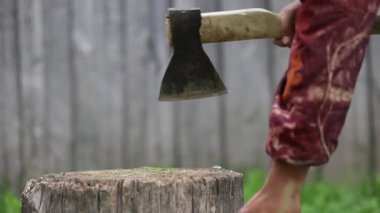 yakacak odun kesmek banyo Köyü balta Balta