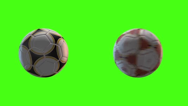 Fútbol deporte pantalla verde equipo — Vídeo de stock