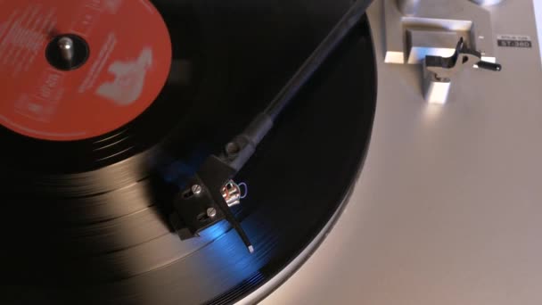 Turntable music retro ljud — Stockvideo