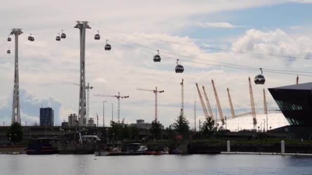 Teleferik Londra hareket — Stok video