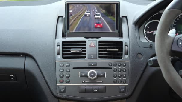 Samochód wnętrze pojazdu samochodowego — Wideo stockowe