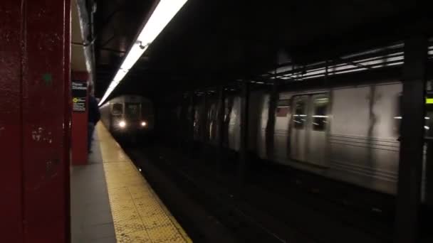 Metrô metro metro ny trem — Vídeo de Stock