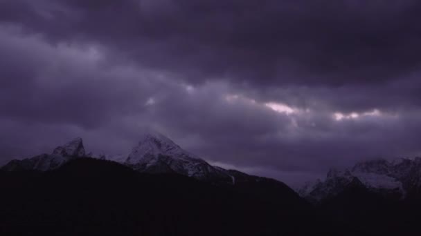 Video Watzmann Zaman Atlamalı Dağları — Stok video