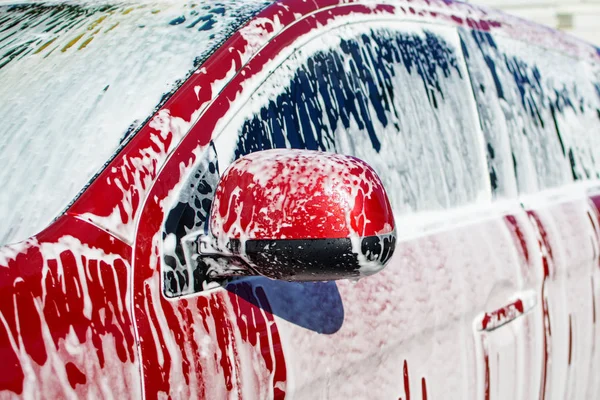 Kırmızı araba bir tarafı tüm köpüklü Oto yıkama, temassız köpük uygulama makineleri için üzerinde mevcuttur