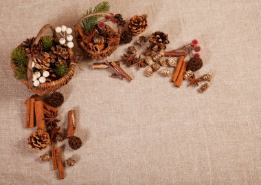 Noel dekorasyon hediye ile. Xmas kartları, davet, ticari kavramı