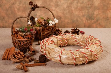 Noel dekorasyon hediye ile. Xmas kartları, davet, ticari kavramı