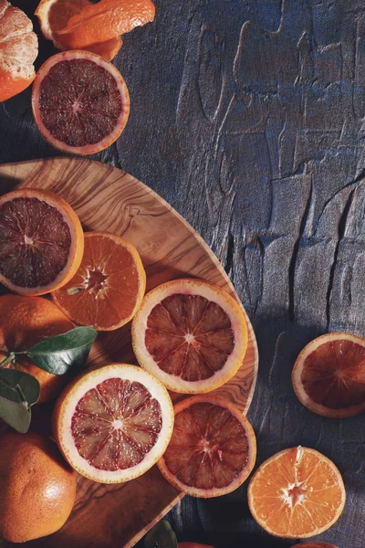 Blood Oranges Ready Juice Pressing Concept Healthy Eating — Stock Photo, Image