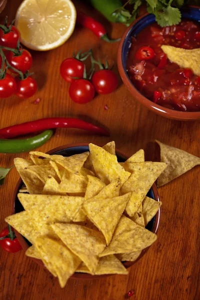 Chips Milho Deliciosos Crocantes Para Uma Saborosa Pausa Para Lanches — Fotografia de Stock