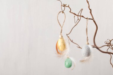 Paskalya yumurta bileşimi ile şenlikli arka plan