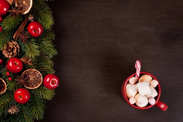 Ram Juldekoration Med Kortet För Texten Xmas Kort Inbjudan Kommersiella — Stockfoto