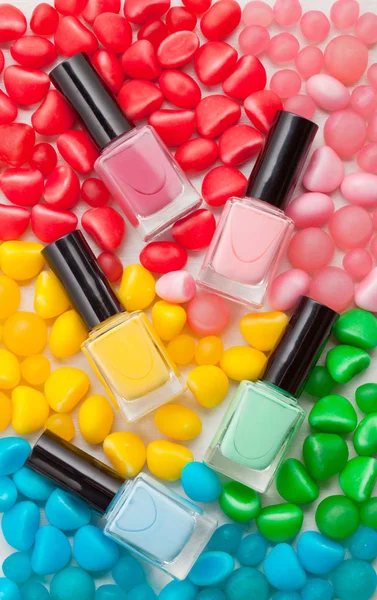 Pastel Colors Cosmetics Beauty Blogger Concept — Stock Photo, Image