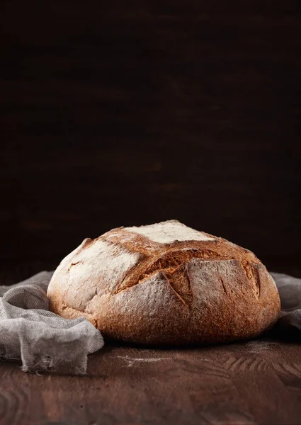 Pão Caseiro Fresco Estilo Rústico — Fotografia de Stock