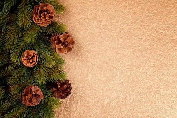 Frame Van Kerstdecoratie Met Kaart Voor Tekst Xmas Kaarten Uitnodiging — Stockfoto
