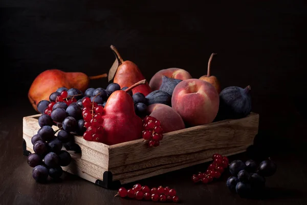 Fruits Frais Biologiques Concept Alimentation Saisonnière Saine — Photo