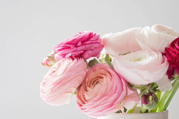 Bouquet Fleurs Ranunculus Roses Blanches — Photo