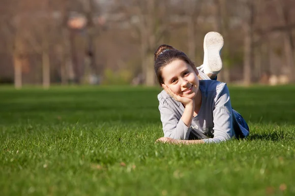 Young Girl Meadow Stock Picture