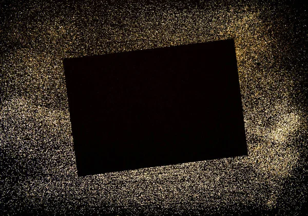 Mock up of Black paper and frame with the space for the text