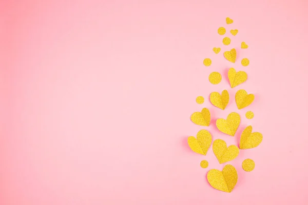 Cenário abstrato com formas de corte de papel. Amor, São Valentim, dia das mães, cartões de aniversário, conceito de convite — Fotografia de Stock