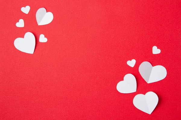 Papier Herzen Hintergrund. Liebe, Valentinstag, Muttertag, Geburtstagsgrußkarten, Einladung, Festkonzept — Stockfoto