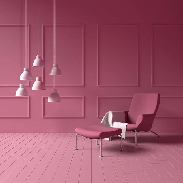 Pink Interior with Pink Monochrome Furnitures
