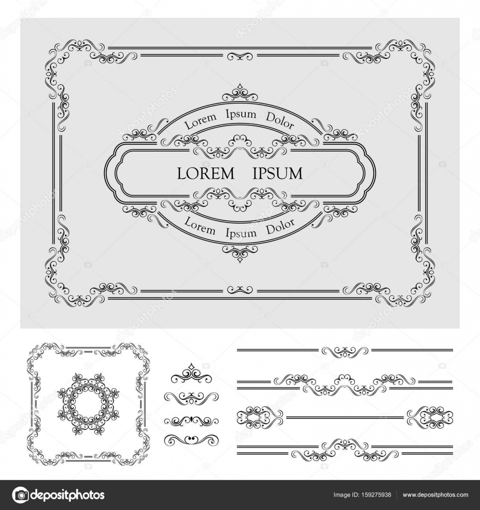 Vintage Frame Template — Stock Vector © kostins 159275938 Vintage Frame Template — Stock Vector © kostins 159275938