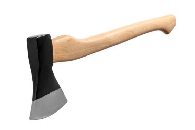 siyah beyaz izole Ahşap Saplı balta