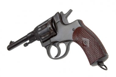 Silah pistole beyaz izole 