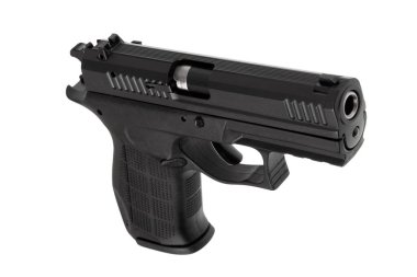 Tabanca beyazda izole 